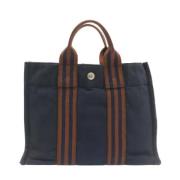 Pre-owned Canvas handbags Hermès Vintage , Black , Dames