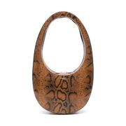 Slangenprint Swipe Tas Bruin Coperni , Brown , Dames