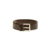 Donkerbruine Leren Riem Orciani , Brown , Heren