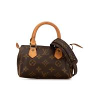 Pre-owned Canvas handbags Louis Vuitton Vintage , Brown , Dames