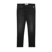 Zwarte Slim Fit Denim Jeans Aw24 Roy Roger's , Black , Heren