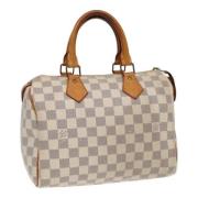 Pre-owned Canvas handbags Louis Vuitton Vintage , White , Dames