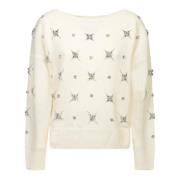 Witte Gebreide Kleding Aw24 Pinko , White , Dames