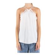 Witte Viscose Top met Details Isabel Marant Étoile , White , Dames