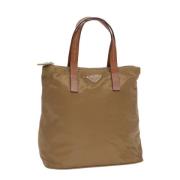 Pre-owned Nylon handbags Prada Vintage , Beige , Dames