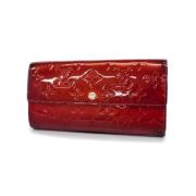 Pre-owned Fabric wallets Louis Vuitton Vintage , Red , Dames