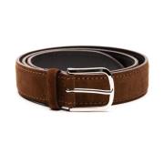 Bruin Leren Riem Amalfi Stijl Orciani , Brown , Heren