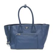 Pre-owned Leather prada-bags Prada Vintage , Blue , Dames