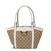 Pre-owned Canvas handbags Gucci Vintage , Beige , Dames