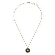 Interlocking ketting in geel goud, onyx en diamant Gucci , Yellow , Da...