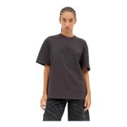 Hart Geborduurde Kristal T-Shirt Ganni , Gray , Dames