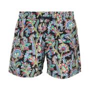 Paisley Print Zwemshorts Zwart/Multi Etro , Multicolor , Heren