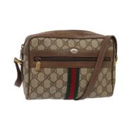 Pre-owned Leather shoulder-bags Gucci Vintage , Beige , Dames