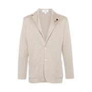 Gebreid colbert in beige Lardini , Beige , Heren