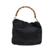 Pre-owned Leather handbags Gucci Vintage , Black , Dames