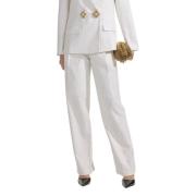 Linnen Broek - Tailored Fit - Wit Self Portrait , White , Dames