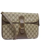 Pre-owned Leather gucci-bags Gucci Vintage , Beige , Dames