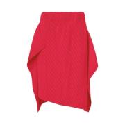 Kersenrode Geplooide Rok Issey Miyake , Red , Heren