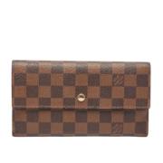 Pre-owned Coated canvas wallets Louis Vuitton Vintage , Brown , Dames