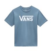 Blauw Logo T-shirt - Rechte Snit Vans , Blue , Heren