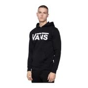 Zwarte hoodie met bedrukt logo Vans , Black , Heren