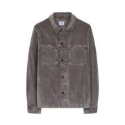 Ribfluwelen overshirt met borstzakken PS By Paul Smith , Gray , Heren