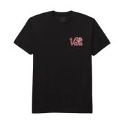 Zwart Katoen Logo T-Shirt Vans , Black , Heren