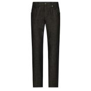 Slim Fit Denim Jeans Dolce & Gabbana , Black , Heren