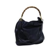 Pre-owned Leather handbags Gucci Vintage , Black , Dames