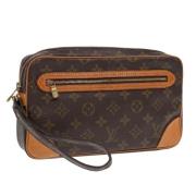 Pre-owned Canvas clutches Louis Vuitton Vintage , Brown , Dames