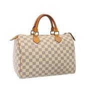 Pre-owned Canvas handbags Louis Vuitton Vintage , Beige , Dames