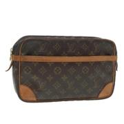 Pre-owned Canvas clutches Louis Vuitton Vintage , Brown , Dames