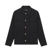 Zwart Overshirt Katoenmix Knoopsluiting PS By Paul Smith , Black , Her...