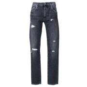 Klassieke Denim Jeans Dolce & Gabbana , Blue , Heren