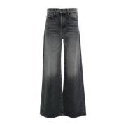 Zwarte Denim Jeans Aw24 Mother , Black , Dames