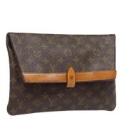 Pre-owned Canvas clutches Louis Vuitton Vintage , Brown , Dames