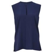 Pre-owned Silk tops Celine Vintage , Blue , Dames