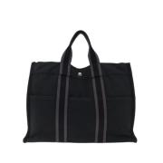 Pre-owned Canvas handbags Hermès Vintage , Black , Dames