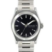 Pre-owned Stainless Steel watches Gucci Vintage , Black , Dames