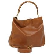 Pre-owned Leather gucci-bags Gucci Vintage , Brown , Dames