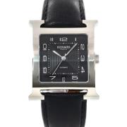 Pre-owned Stainless Steel watches Hermès Vintage , Black , Heren