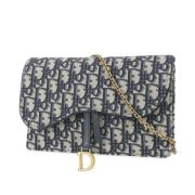 Pre-owned Canvas shoulder-bags Dior Vintage , Blue , Dames