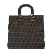 Pre-owned Canvas handbags Fendi Vintage , Brown , Dames