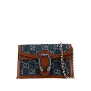 Pre-owned Leather gucci-bags Gucci Vintage , Blue , Dames