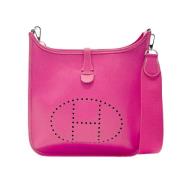 Pre-owned Leather shoulder-bags Hermès Vintage , Pink , Dames