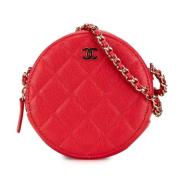 Pre-owned Leather shoulder-bags Chanel Vintage , Red , Dames