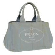 Pre-owned Canvas prada-bags Prada Vintage , Gray , Dames