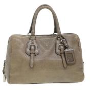 Pre-owned Leather prada-bags Prada Vintage , Gray , Dames