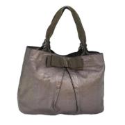 Pre-owned Leather handbags Salvatore Ferragamo Pre-owned , Gray , Dame...