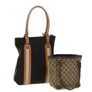 Pre-owned Canvas gucci-bags Gucci Vintage , Brown , Dames